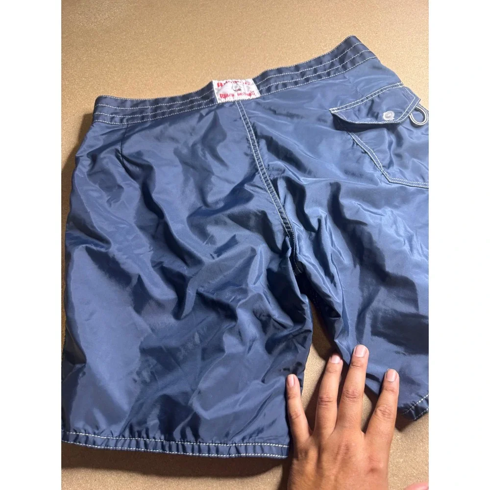 Birdwell Beach Britches Navy Blue Board Shorts Mens 36 Surf Trunks MA3311 USA